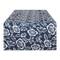 Nautical Blue Floral Print Outdoor Table Runner, 14" x 72"